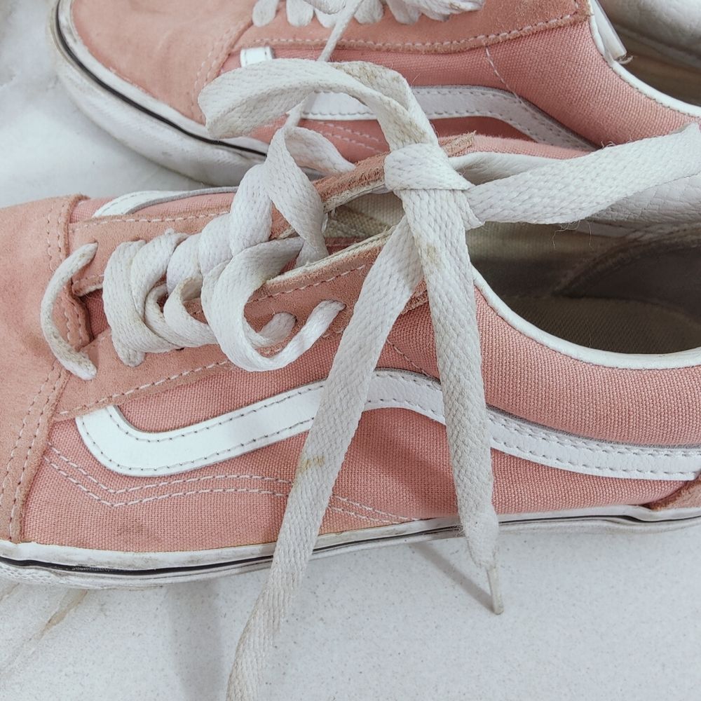 Vans Old Skool Low Pink Suede Sneakers Skate Shoes, 6.5(M) 8(W) - Picture 9 of 11